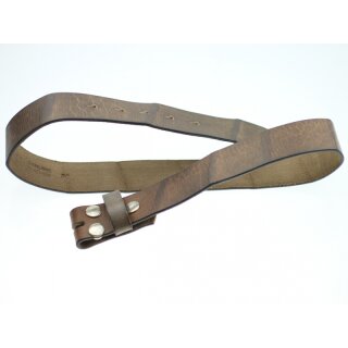 Ledergrtel, 4 cm, 100 % Rindsleder - Braun Diagonale Breit