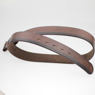 Ledergrtel, 4 cm, 100 % Rindsleder - Braun Schwarz