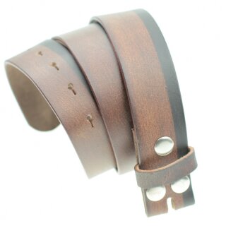 Ledergrtel, 4 cm, 100 % Rindsleder - Braun Schwarz