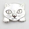 Antique Silver Kitten belt buckle, Cat belt buckle, Animal belt buckle