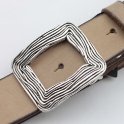 Rectangular buckle Wave, centric open, 6,5x5,5 cm