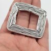 Rectangular buckle Wave, centric open, 6,5x5,5 cm