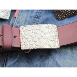 Croco Look Belt Buckle, 6,6x4,5 cm