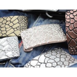 Croco Look Belt Buckle, 6,6x4,5 cm