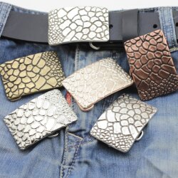 Croco Look Belt Buckle, 6,6x4,5 cm