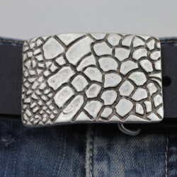 Croco Look Belt Buckle, 6,6x4,5 cm