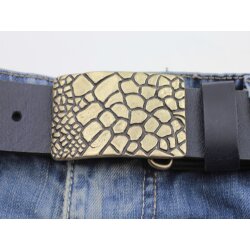 Croco Look Belt Buckle, 6,6x4,5 cm