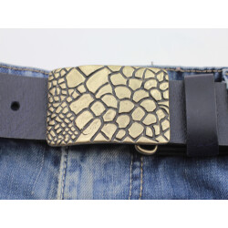 Croco Look Gürtelschnalle, 6,6x4,5 cm