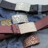 Croco Look Belt Buckle, 6,6x4,5 cm