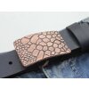 Croco Look Belt Buckle, 6,6x4,5 cm