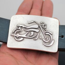 Motorrad Gürtelschnalle, 7,3x5,3 cm