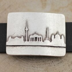 Belt Buckle Berlin City silhouette, 7,0x5,3 cm