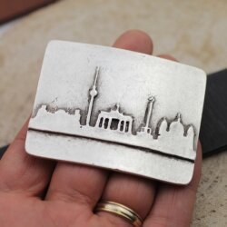 Belt Buckle Berlin City silhouette, 7,0x5,3 cm