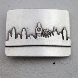 London City Silhouette Gürtelschnalle, 7,0x5,2 cm