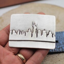 Belt Buckle New York City silhouette, 7,2x5,5 cm