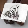 Radfahrer Gürtelschnalle, 7,4x5,3 cm