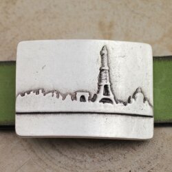 Belt Buckle Paris City silhouette, 7,5x5,2 cm