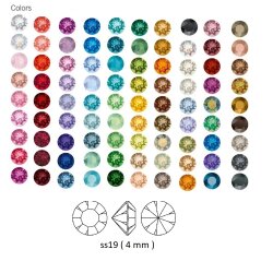 4 mm, Chatons Swarovski Kristall - 20 Stk.