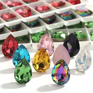 14x10 mm Pearshape Swarovski Kristall