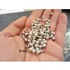 50 pcs. round metal Beads 6 mm