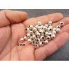 30 pcs. round metal Beads 8 mm Antique Silver