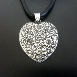 Heart with Flowers Pendant