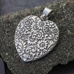 Heart with Flowers Pendant