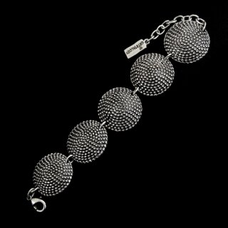 Ethno Style Armband mit runden Metall Elementen