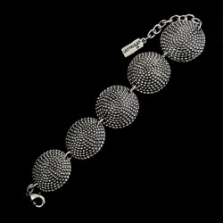 Ethno style Bracelet with round metal elements