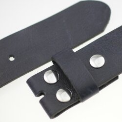 Casual Snap belts 4 cm, 100 % Cow leather - Denim blue,...