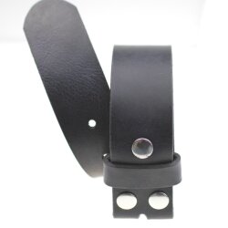 Casual Snap belts 4 cm, 100 % Cow leather - Denim blue,...