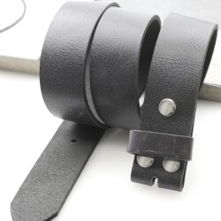 Casual press button leather belt 4 cm Cow leather Dark...