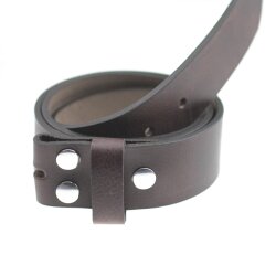 Casual snap belt 4 cm, 100 % Cow leather - Darkbrown