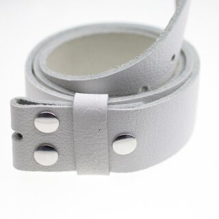 Casual Wechselgrtel, 4 cm, 100 % Rindsleder - Wei, Gr. 80
