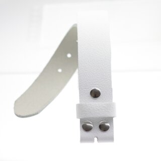 Casual Wechselgrtel, 4 cm, 100 % Rindsleder - Wei, Gr. 80