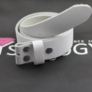Casual Wechselgrtel, 4 cm, 100 % Rindsleder - Wei, Gr. 80