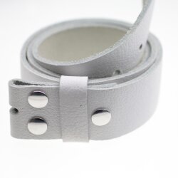 Casual leather belts, 4 cm, 100 % cow leather - White...