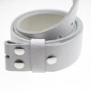 Casual leather belts, 4 cm, 100 % cow leather - White Size 80