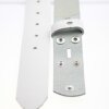 Casual leather belts, 4 cm, 100 % cow leather - White Size 80