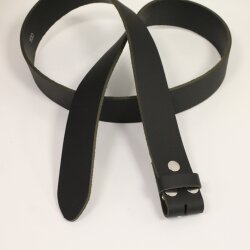 Ledergürtel Schwarz Wechselgürtel 4 cm, Rindsleder Echt Ledergürtel