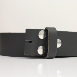 Black leather belt Casual snap belt 4 cm, Leather Snap Belt Strap