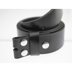 Black leather belt Casual snap belt 4 cm, Leather Snap...