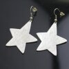 Star Earrings, plain, not braided, 4x3,5 cm