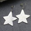 Star Earrings, plain, not braided, 4x3,5 cm