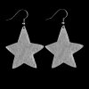 Star Earrings, plain, not braided, 4x3,5 cm