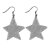 Star Earrings, plain, not braided, 4x3,5 cm