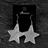 Star Earrings, plain, not braided, 4x3,5 cm