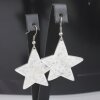 Star Earrings, plain, not braided, 4x3,5 cm