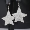 Star Earrings, plain, not braided, 4x3,5 cm