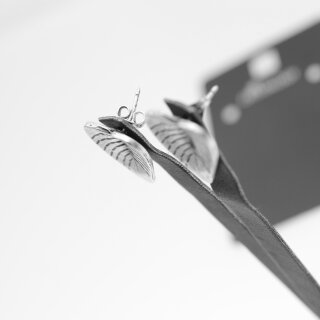 Bltter Ohrstecker, 2,4x1,7 cm